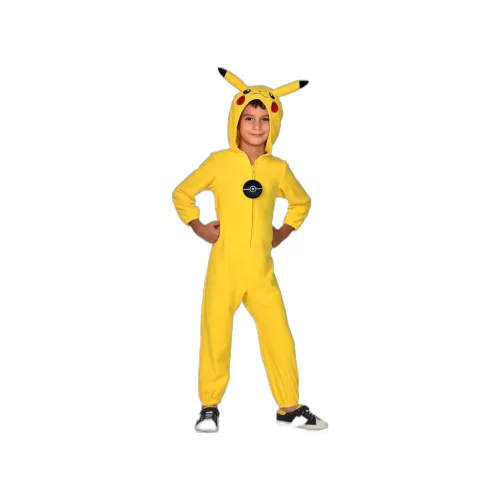 Pikachu gyerekjelmez – Amscan, 8–10 éveseknek (134 cm), kapucnis overál