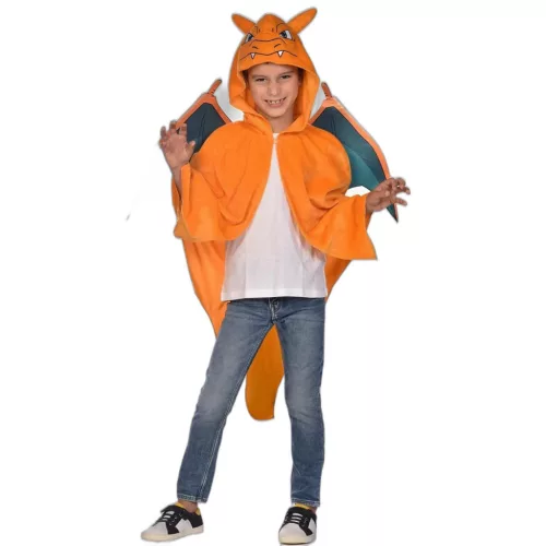 Amscan Pokémon Charizard jelmez köpeny – narancssárga, 8–12 éves gyermekeknek