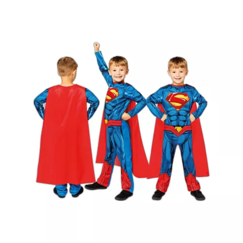 Superman gyerekjelmez (10–12 éves korig, 140–152 cm) – Amscan, hivatalos Warner Bros termék