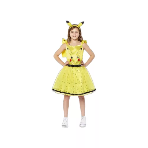 Pokémon Pikachu lány jelmez fejpánttal – 8–10 éves korig
