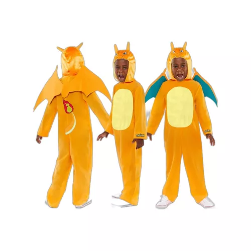 Amscan Pokémon Charizard kapucnis gyerek jelmez 6–8 éveseknek (Jumpsuit – 102 cm)