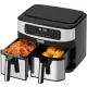DMS HF‑11S XXL kétkamrás forrólevegős fritőz – 11 l (2 × 5,5 l), 2400 W