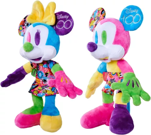 Simba Disney 100 Éves Jubileumi Mickey és Minnie Egér Gyűjtői Plüss Szett sorszámozott tanúsítvánnyal (33 cm)