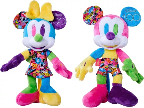 Simba Disney 100 Éves Jubileumi Mickey és Minnie Egér Gyűjtői Plüss Szett sorszámozott tanúsítvánnyal (33 cm)