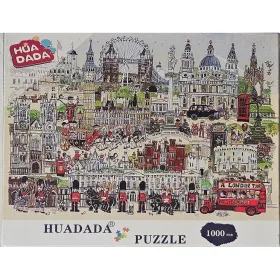   HUADADA 1000 db-os puzzle – London nevezetességei (Rajzolt stílus)