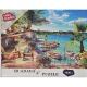 HUADADA 1000 db-os puzzle – Pálmafás tengerpart csónakokkal