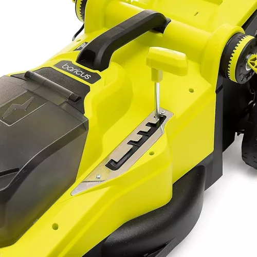 BONTOTT TERMÉK - Baricus 40 cm Akkumulátoros Fűnyíró – 2x 4,0 Ah Akkumulátorral, Mulcsozó Betéttel