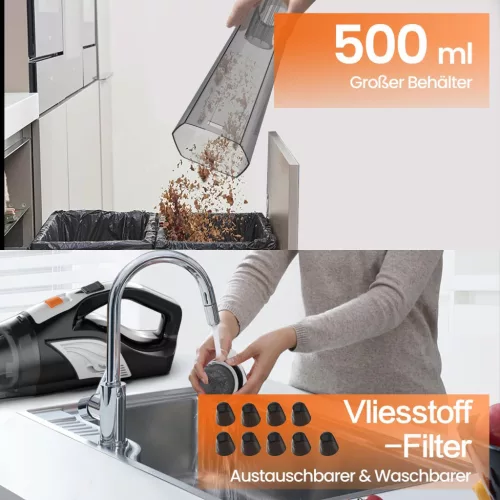 Hihhy H-611 4 az 1-ben állóporszívó, 600W, 6 méteres kábel, 180°-os szívófej és 20KPA szívóerő, magas hatékonyságú szűrőrendszer, porszívó kemény padlókhoz.