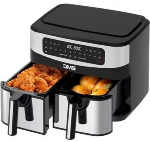 DMS HF‑11S XXL kétkamrás forrólevegős fritőz – 11 l (2 × 5,5 l), 2400 W