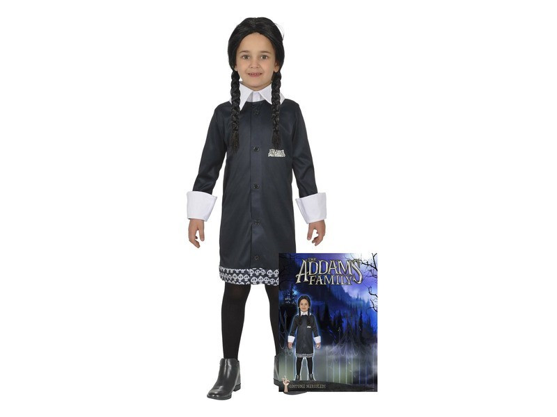 Wednesday Addams lány jelmez – 8–10 éveseknek