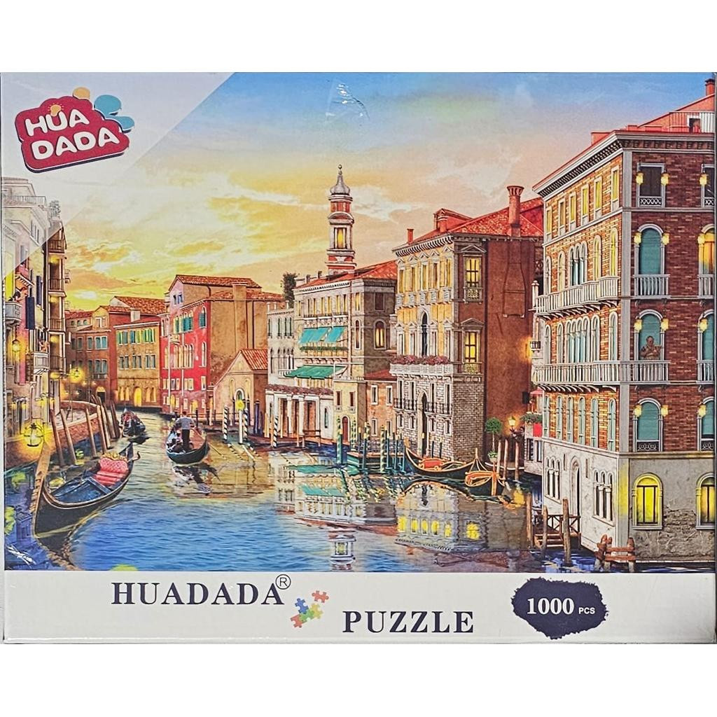 HUADADA 1000 db-os puzzle – Romantikus Velence naplementében
